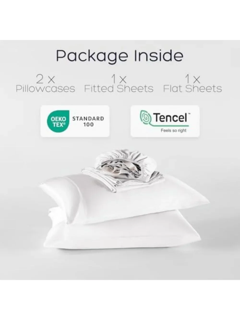King Size Cooling Sheets Set - Silky Soft Tencel Lyocell, 16
